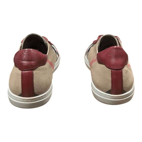 BURBERRY Hartsfields Check House Lace-Up Sneaker Size 40 - Picture 5 of 11